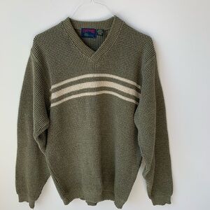 Lands' End Lakewood Olive Green Sweater